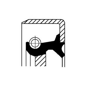 Сальник хвостовика КПП Opel Ascona C/Astra F/Vectra A -95 (23x35x8) (заменен на 8201135)