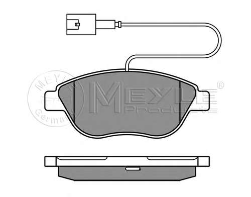 Колодки тормозные (передние) Fiat Doblo 05-09 (137мм. пасажир)