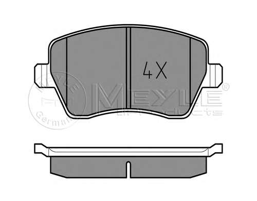 Колодки тормозные (передние) Renault Kangoo 08- (TRW) (116.5/52.6/17.3mm.)