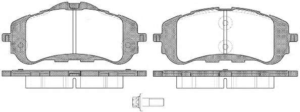 Комплект тормозных колодок, дисковый тормоз