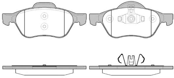 Комплект тормозных колодок, дисковый тормоз