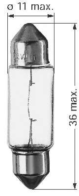 Лампа накаливания, фонарь освещения номерного знака. Лампа накаливания, задний гарабитный огонь. Лампа накаливания, внутренее освещение. Лампа накаливания, стояночные огни / габаритные фонари