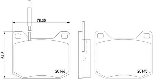 Комплект тормозных колодок, дисковый тормоз