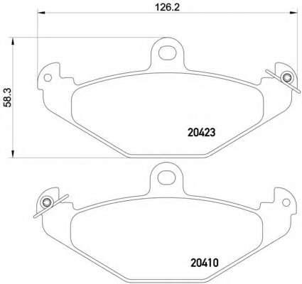 Комплект тормозных колодок, дисковый тормоз
