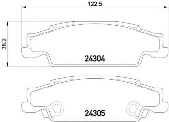 Комплект тормозных колодок, дисковый тормоз