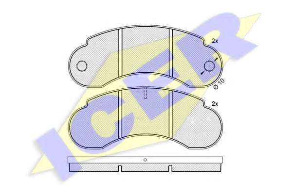 Комплект тормозных колодок, дисковый тормоз