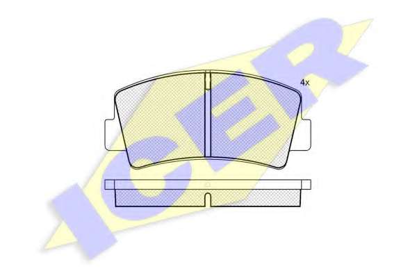 Комплект тормозных колодок, дисковый тормоз
