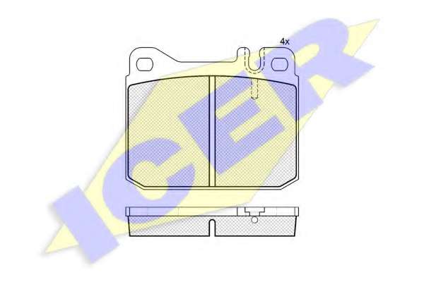 Комплект тормозных колодок, дисковый тормоз