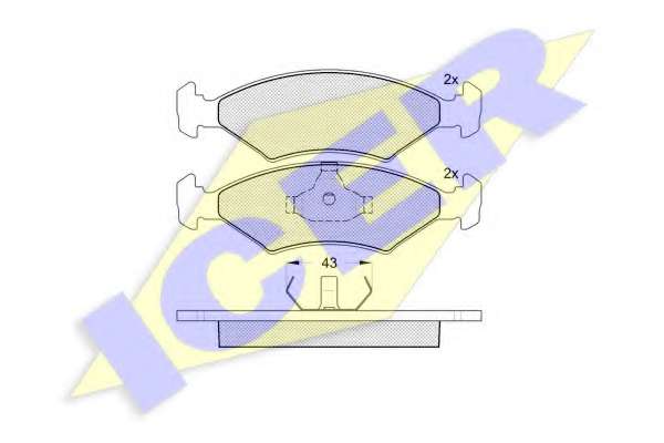 Комплект тормозных колодок, дисковый тормоз