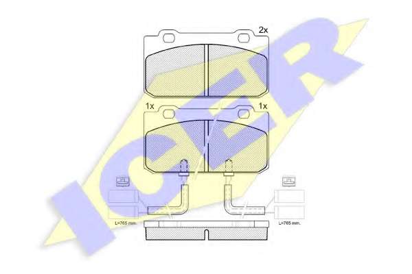 Комплект тормозных колодок, дисковый тормоз