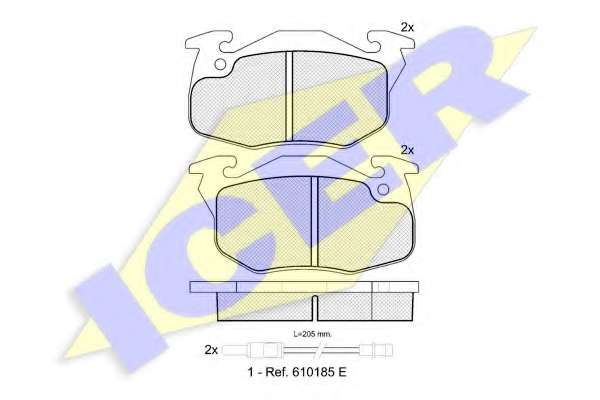 Комплект тормозных колодок, дисковый тормоз