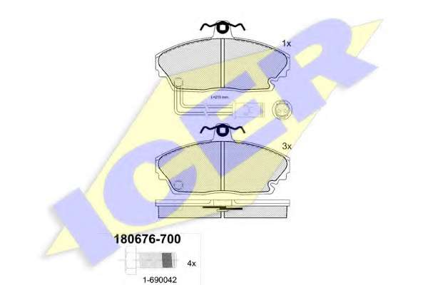 Комплект тормозных колодок, дисковый тормоз