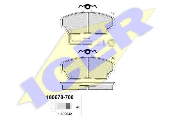 Комплект тормозных колодок, дисковый тормоз