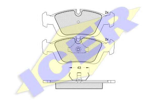 Комплект тормозных колодок, дисковый тормоз