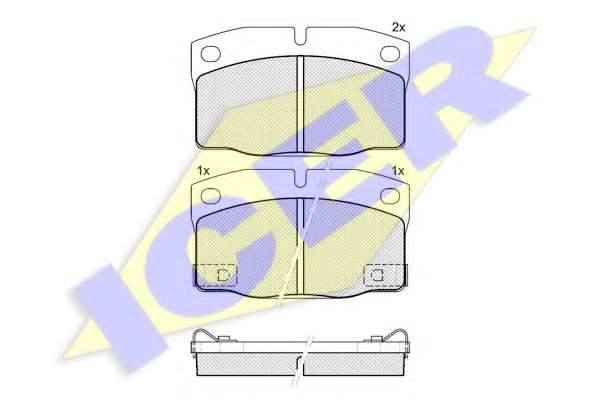 Комплект тормозных колодок, дисковый тормоз