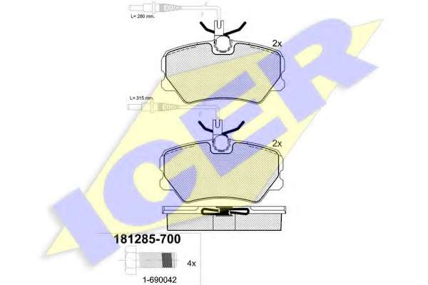 Комплект тормозных колодок, дисковый тормоз