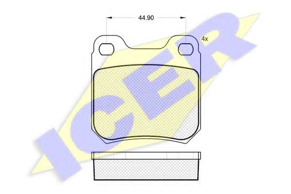 Комплект тормозных колодок, дисковый тормоз