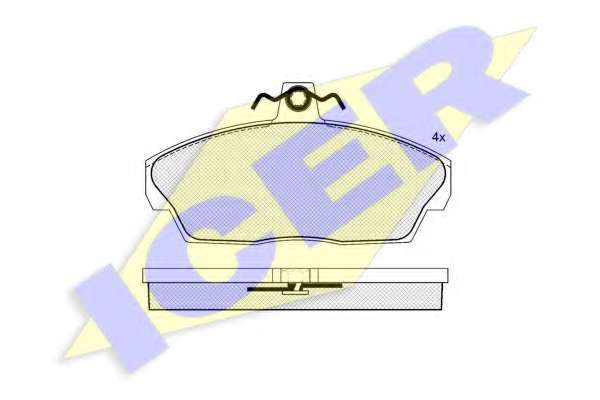 Комплект тормозных колодок, дисковый тормоз