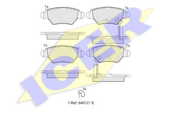 Комплект тормозных колодок, дисковый тормоз