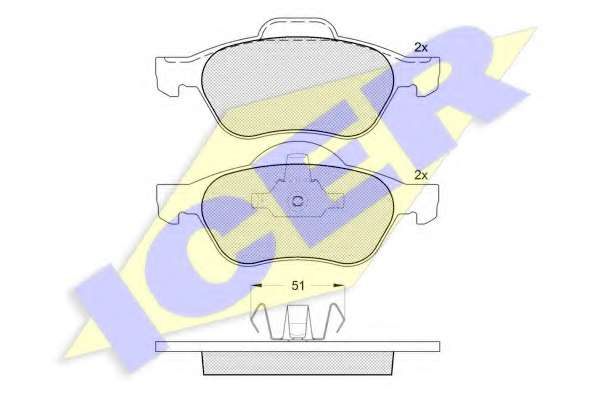 Комплект тормозных колодок, дисковый тормоз
