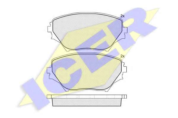 Комплект тормозных колодок, дисковый тормоз