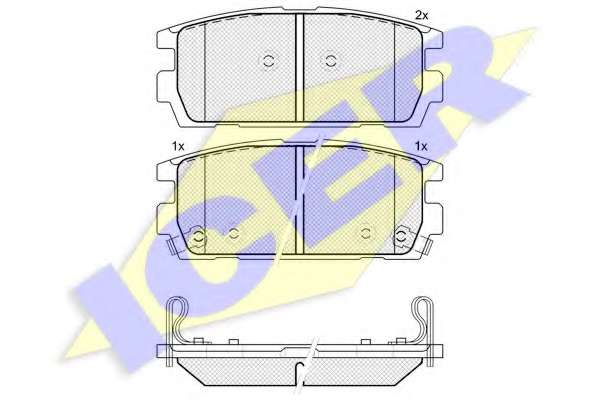 Комплект тормозных колодок, дисковый тормоз