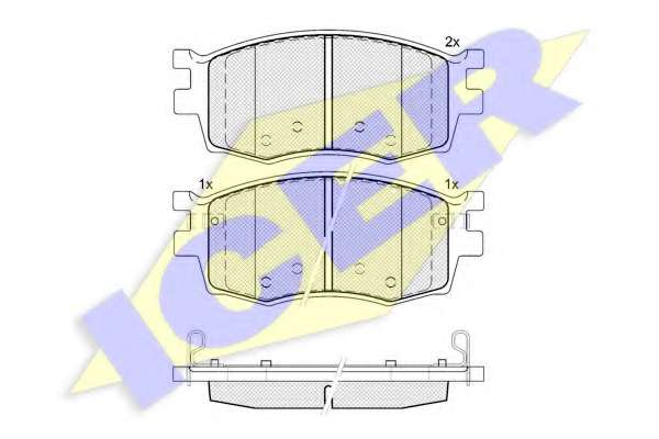 Комплект тормозных колодок, дисковый тормоз