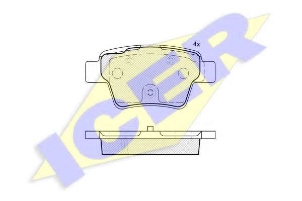 Комплект тормозных колодок, дисковый тормоз