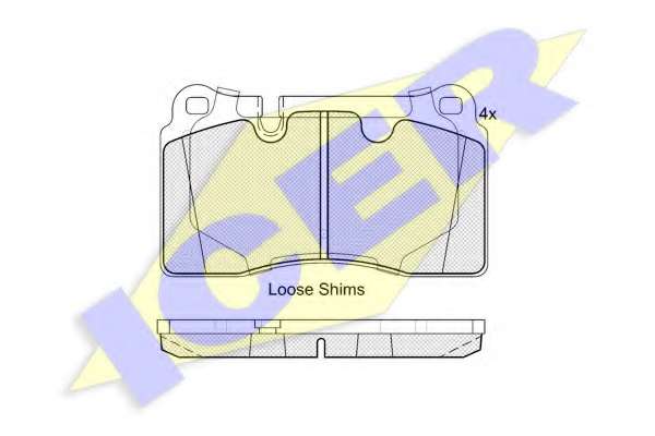 Комплект тормозных колодок, дисковый тормоз