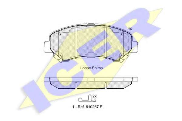 Комплект тормозных колодок, дисковый тормоз