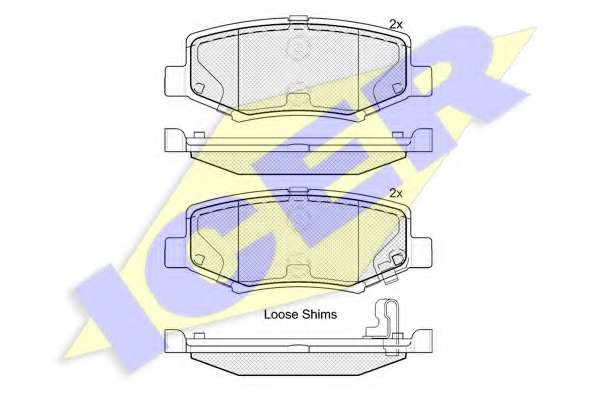 Комплект тормозных колодок, дисковый тормоз