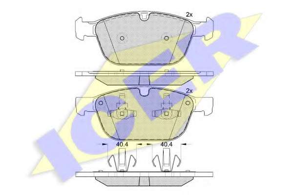 Комплект тормозных колодок, дисковый тормоз