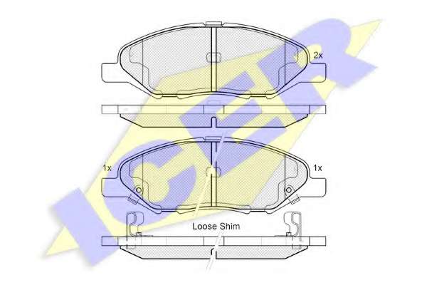 Комплект тормозных колодок, дисковый тормоз