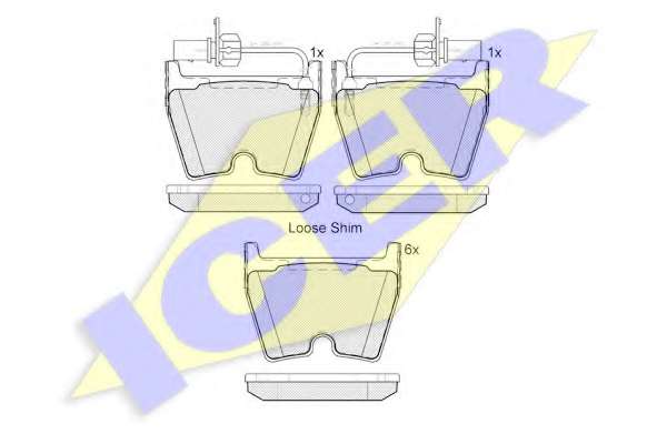 Комплект тормозных колодок, дисковый тормоз