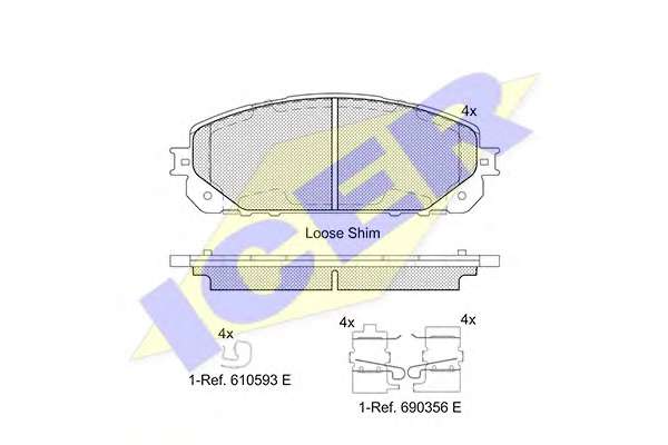 Комплект тормозных колодок, дисковый тормоз
