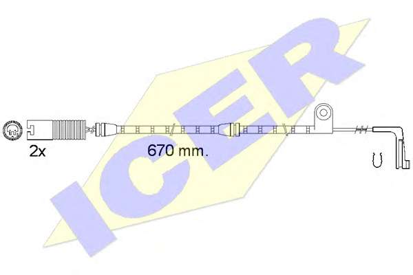 Сигнализатор, износ тормозных колодок