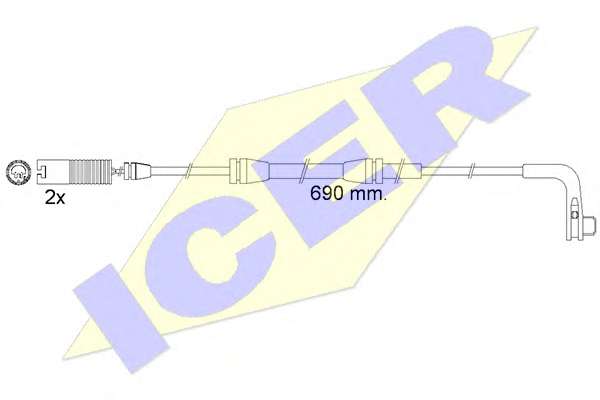 Сигнализатор, износ тормозных колодок