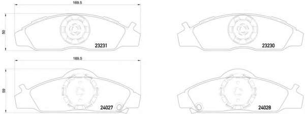 Комплект тормозных колодок, дисковый тормоз