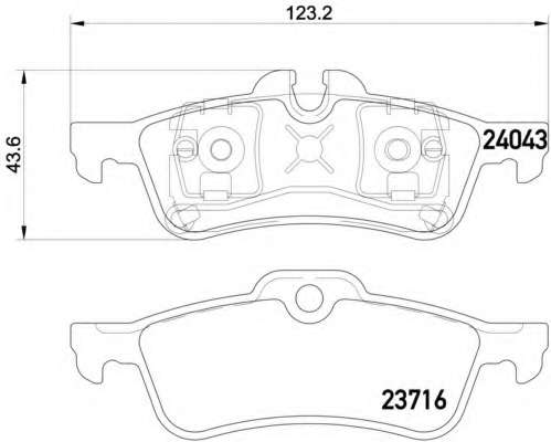 Комплект тормозных колодок, дисковый тормоз