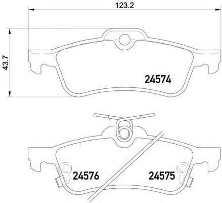 Комплект тормозных колодок, дисковый тормоз