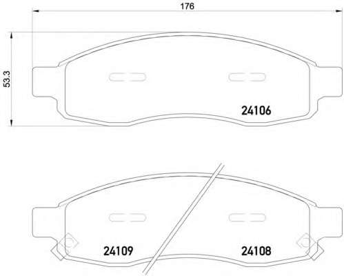 Комплект тормозных колодок, дисковый тормоз
