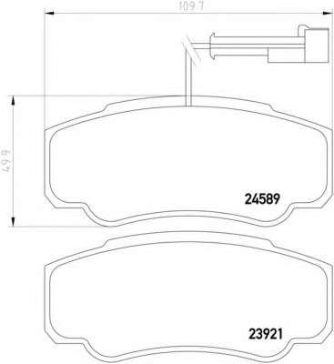 Комплект тормозных колодок, дисковый тормоз