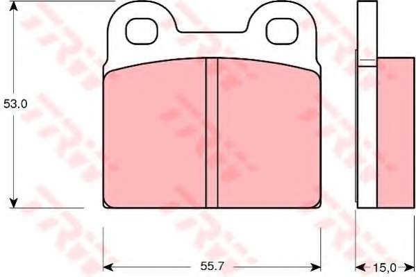 Комплект тормозных колодок, дисковый тормоз