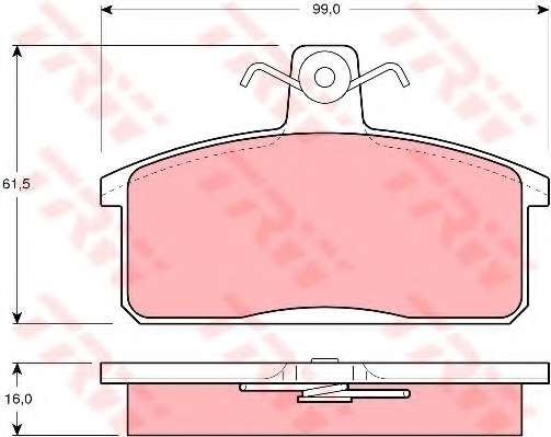 Комплект тормозных колодок, дисковый тормоз