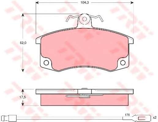 Комплект тормозных колодок, дисковый тормоз