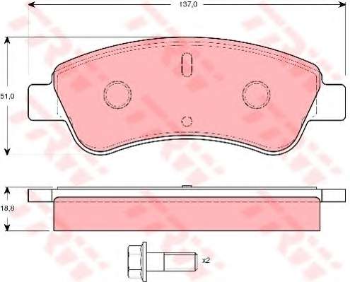 Комплект тормозных колодок, дисковый тормоз