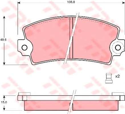 Комплект тормозных колодок, дисковый тормоз