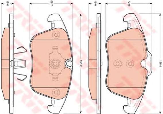 Комплект тормозных колодок, дисковый тормоз