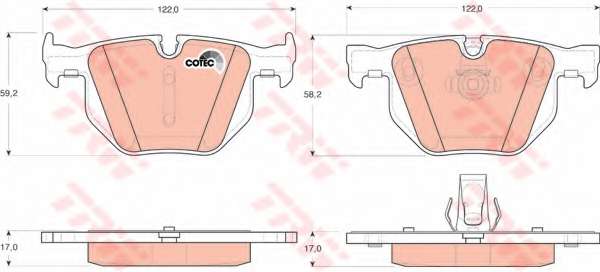 Комплект тормозных колодок, дисковый тормоз