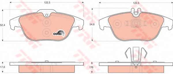 Комплект тормозных колодок, дисковый тормоз